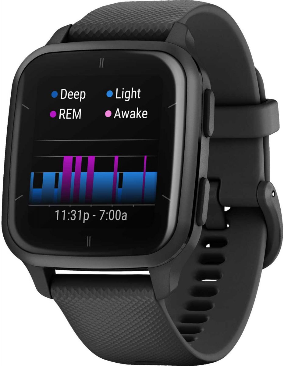 KeeFos 20mm Silikon Armband – Kompatibel Mit Garmin Venu Sq 2/vívomove Trend Uvm., Schwarz+Asche, Wasserdicht